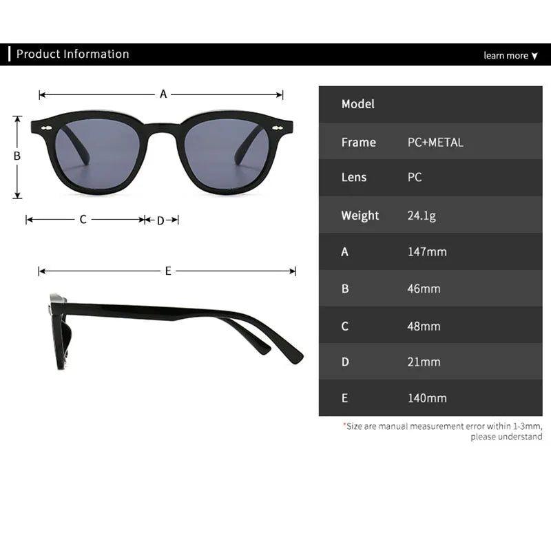 Chic UV400 Small Round Sunglasses - Trendy Fashion Shades for Eye Protection - Lucid Fantasy 