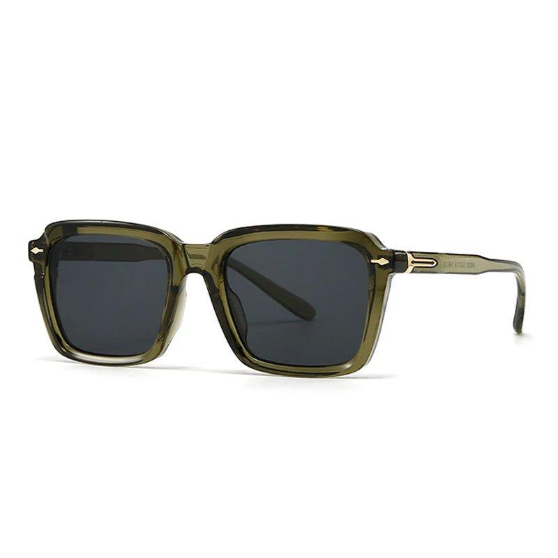 Chic Vintage-Inspired Square Gradient Sunglasses with UV400 Protection and Rivet Accents - Lucid Fantasy 