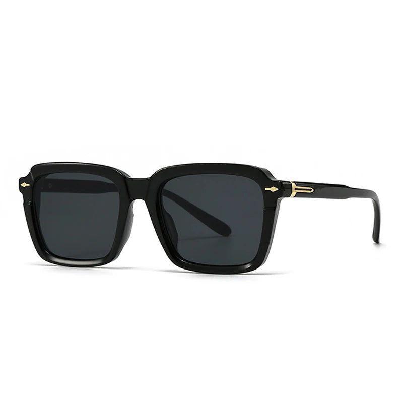 Chic Vintage-Inspired Square Gradient Sunglasses with UV400 Protection and Rivet Accents - Lucid Fantasy 