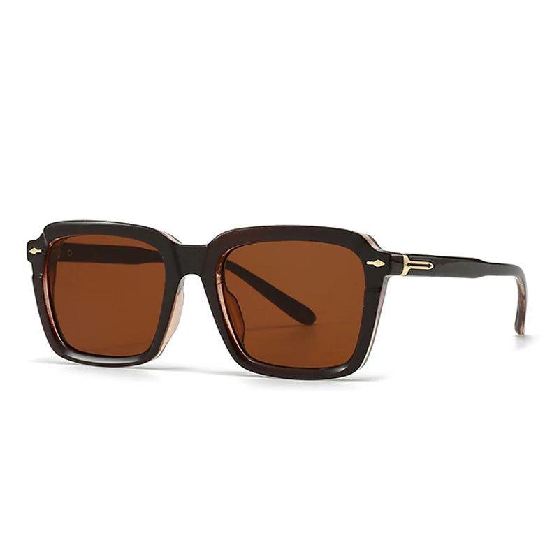 Chic Vintage-Inspired Square Gradient Sunglasses with UV400 Protection and Rivet Accents - Lucid Fantasy 