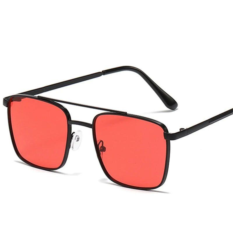 Classic Double Bridge Square Sunglasses with UV400 Protection - Lucid Fantasy 