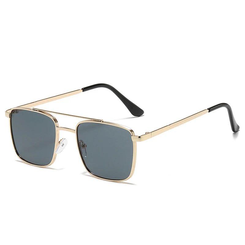 Classic Double Bridge Square Sunglasses with UV400 Protection - Lucid Fantasy 