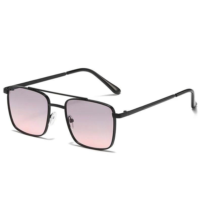 Classic Double Bridge Square Sunglasses with UV400 Protection - Lucid Fantasy 