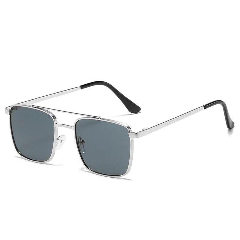 Classic Double Bridge Square Sunglasses with UV400 Protection - Lucid Fantasy 