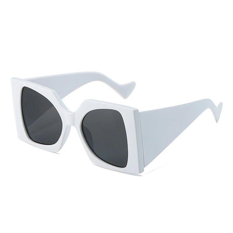 Classic Oversized Dual-Tone Square Sunglasses with UV400 Shielding - Lucid Fantasy 