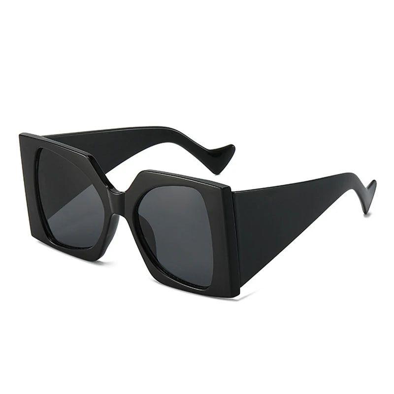 Classic Oversized Dual-Tone Square Sunglasses with UV400 Shielding - Lucid Fantasy 