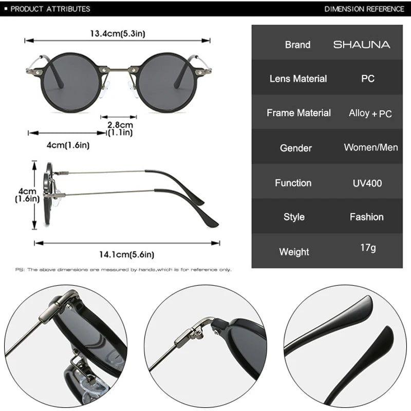 Classic Round UV400 Protection Sunglasses - Punk Style Shades - Lucid Fantasy 