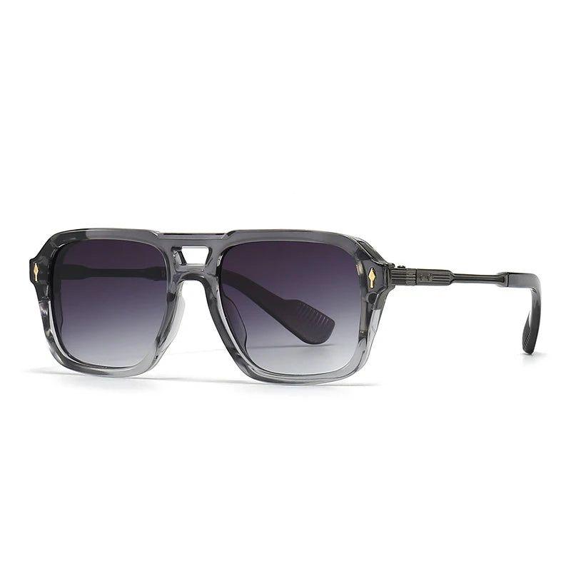 Classic Square Sunglasses with Double Bridges and UV400 Protection - Lucid Fantasy 