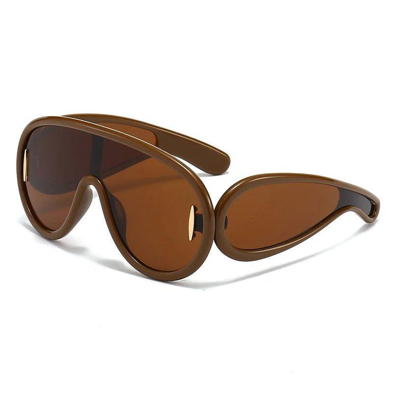 Classic Y2K Oversized Aviator Sunglasses with UV400 Protection and Rivet Details - Lucid Fantasy 