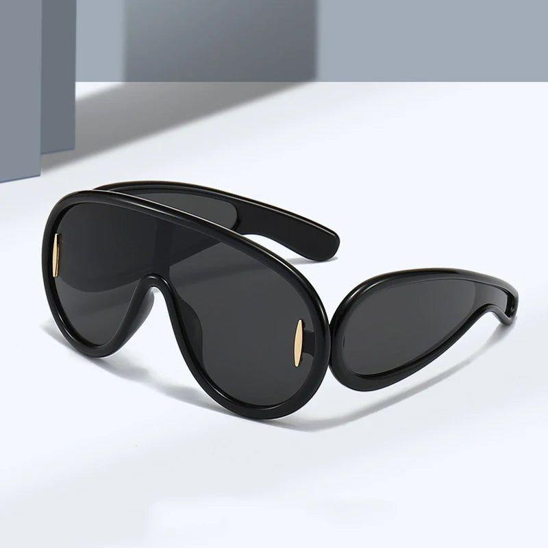 Classic Y2K Oversized Aviator Sunglasses with UV400 Protection and Rivet Details - Lucid Fantasy 