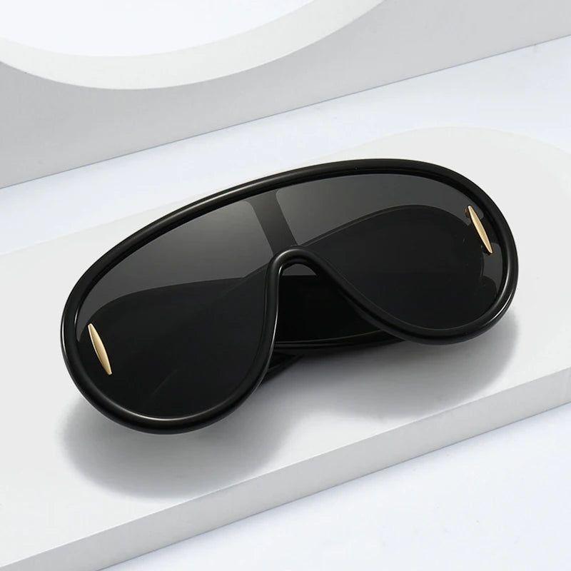 Classic Y2K Oversized Aviator Sunglasses with UV400 Protection and Rivet Details - Lucid Fantasy 