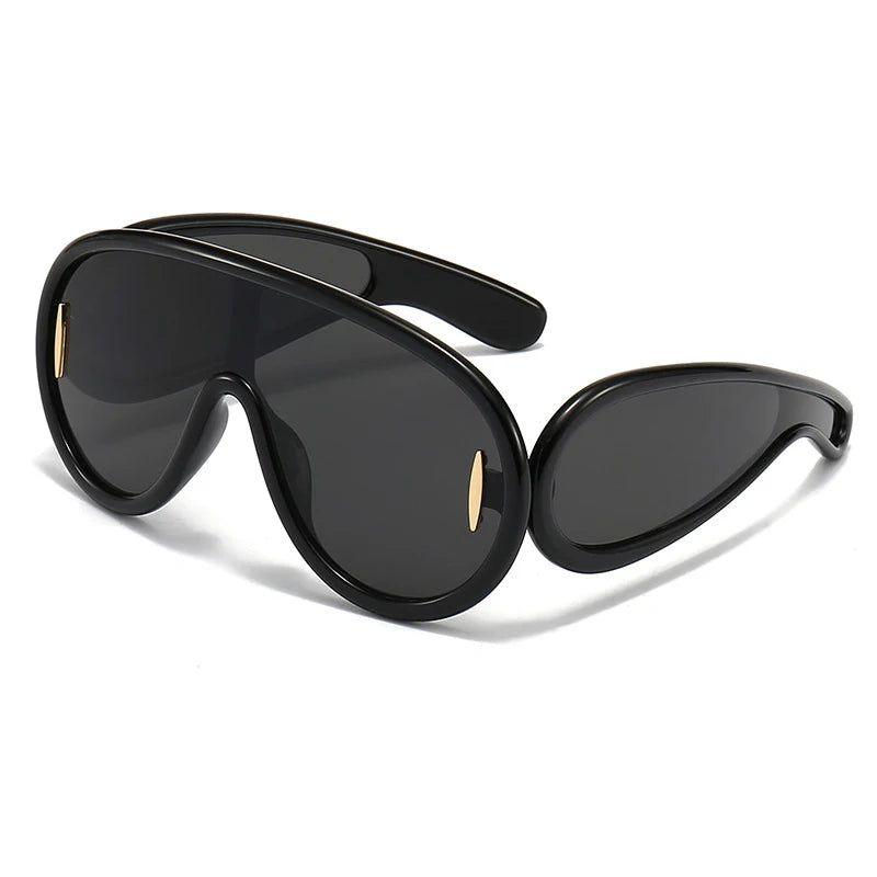 Classic Y2K Oversized Aviator Sunglasses with UV400 Protection and Rivet Details - Lucid Fantasy 