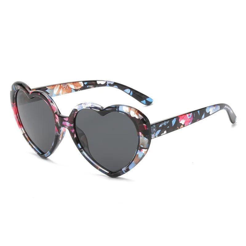 Colorful Heart-Shaped Polarized Sunglasses with Durable Metal Hinges - UV400 Protection - Lucid Fantasy 