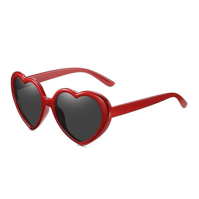 Colorful Heart-Shaped Polarized Sunglasses with Durable Metal Hinges - UV400 Protection - Lucid Fantasy 