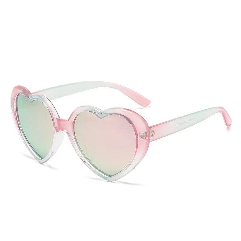 Colorful Heart-Shaped Polarized Sunglasses with Durable Metal Hinges - UV400 Protection - Lucid Fantasy 