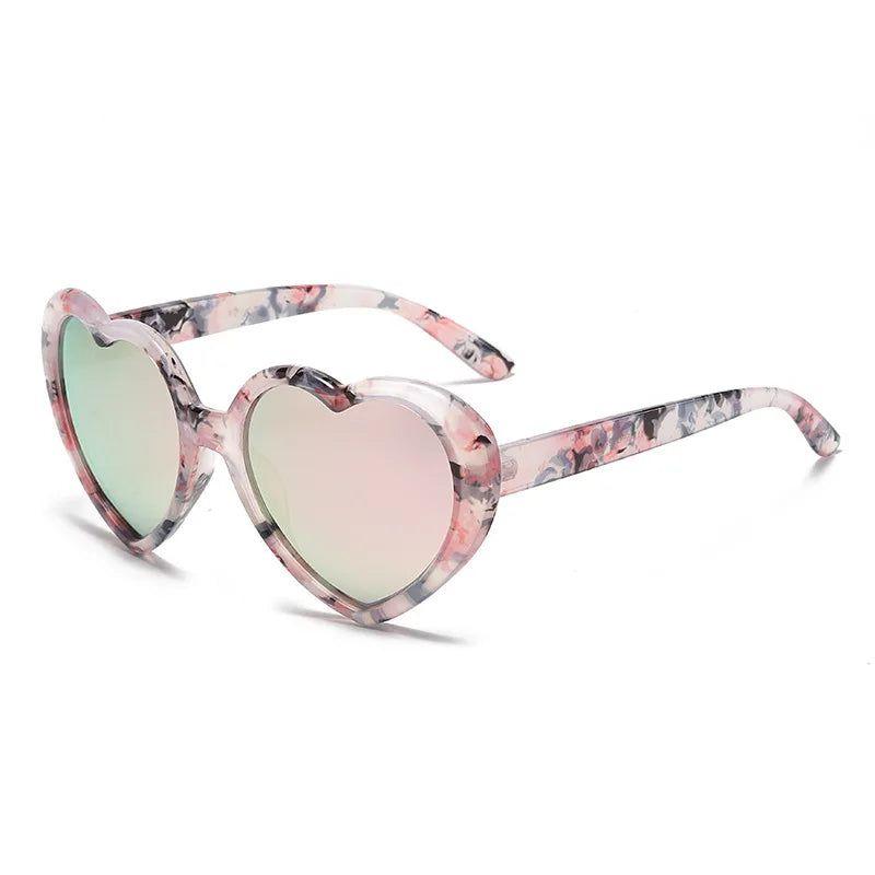 Colorful Heart-Shaped Polarized Sunglasses with Durable Metal Hinges - UV400 Protection - Lucid Fantasy 