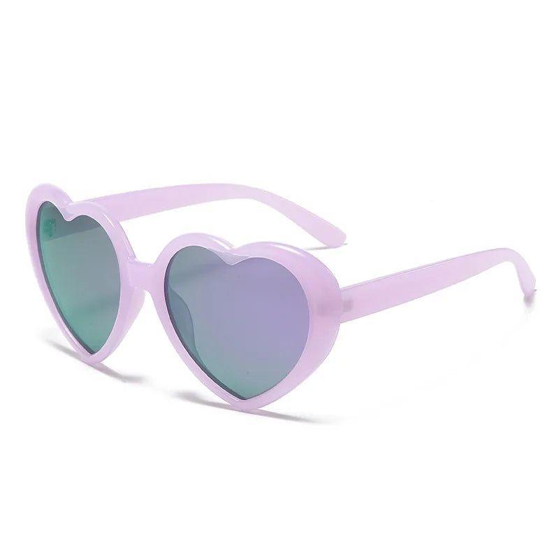 Colorful Heart-Shaped Polarized Sunglasses with Durable Metal Hinges - UV400 Protection - Lucid Fantasy 