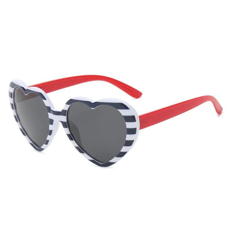 Colorful Heart-Shaped Polarized Sunglasses with Durable Metal Hinges - UV400 Protection - Lucid Fantasy 