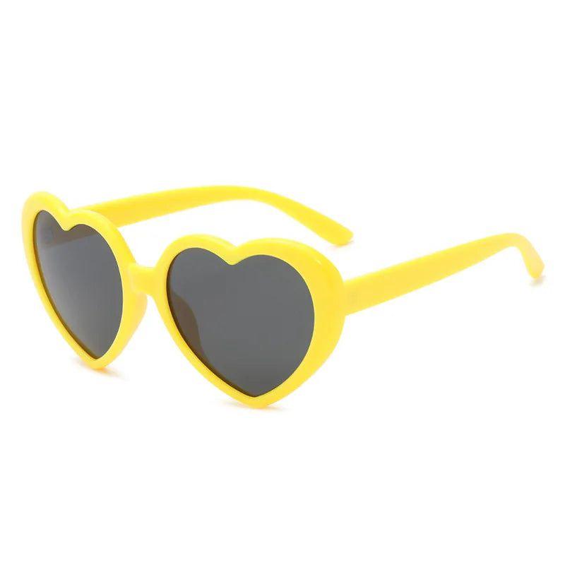 Colorful Heart-Shaped Polarized Sunglasses with Durable Metal Hinges - UV400 Protection - Lucid Fantasy 