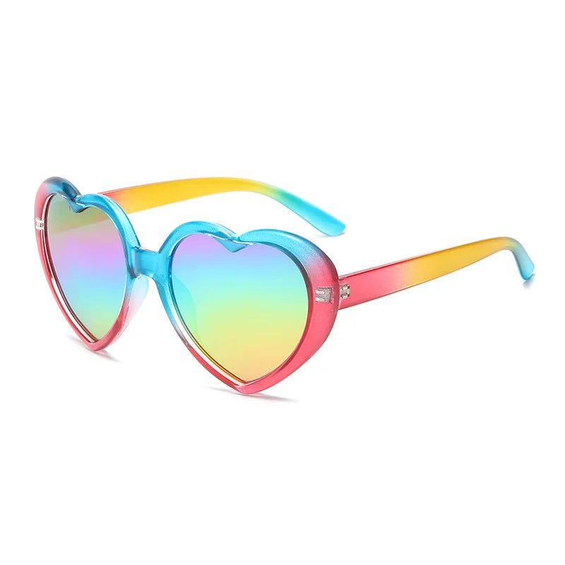 Colorful Heart-Shaped Polarized Sunglasses with Durable Metal Hinges - UV400 Protection - Lucid Fantasy 