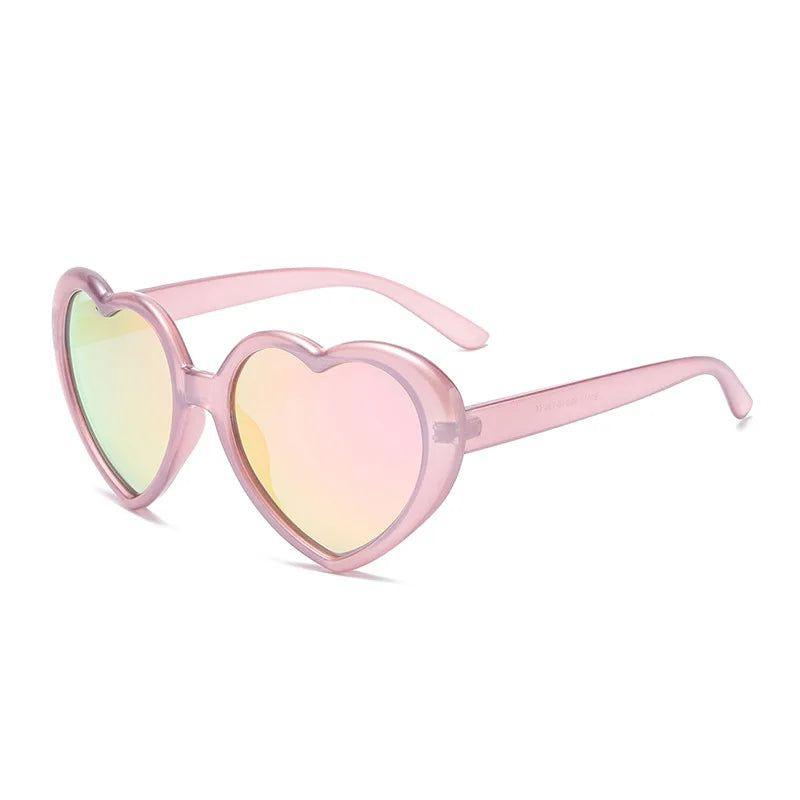 Colorful Heart-Shaped Polarized Sunglasses with Durable Metal Hinges - UV400 Protection - Lucid Fantasy 