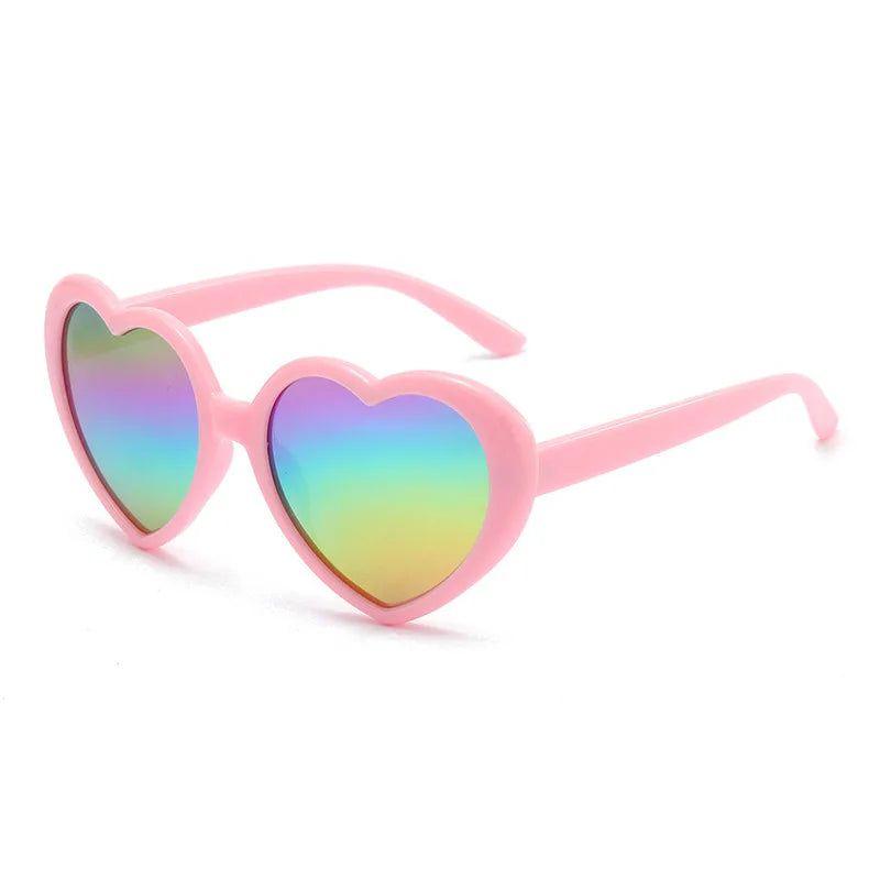 Colorful Heart-Shaped Polarized Sunglasses with Durable Metal Hinges - UV400 Protection - Lucid Fantasy 