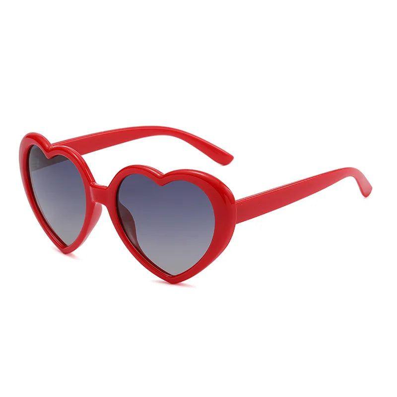 Colorful Heart-Shaped Polarized Sunglasses with Durable Metal Hinges - UV400 Protection - Lucid Fantasy 