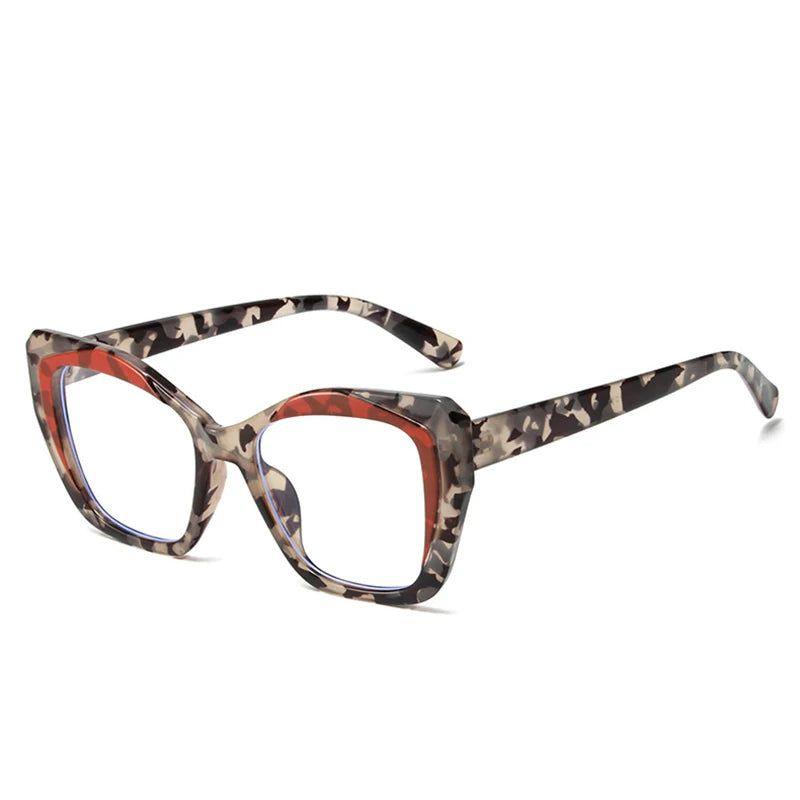 Colorful Leopard Cat Eye TR90 Glasses with Anti-Blue Light Protection - Lucid Fantasy 