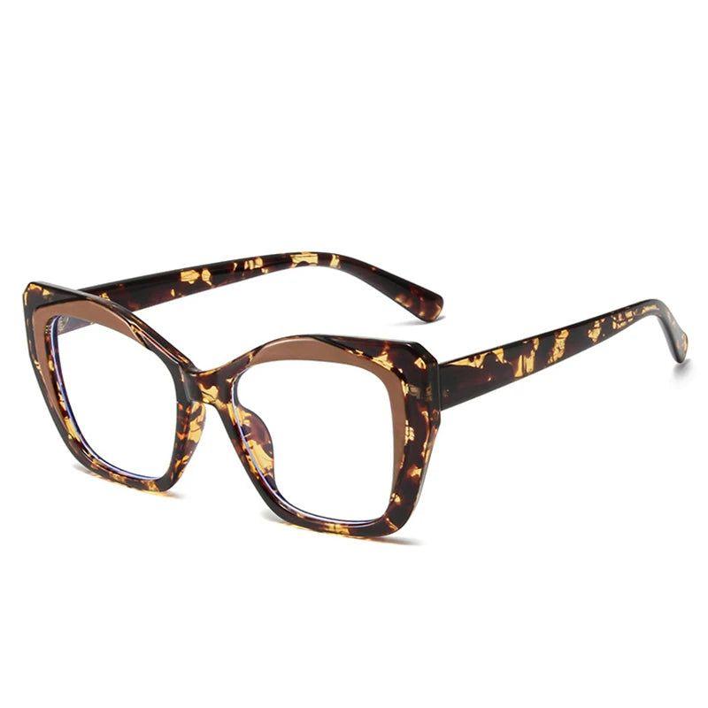 Colorful Leopard Cat Eye TR90 Glasses with Anti-Blue Light Protection - Lucid Fantasy 