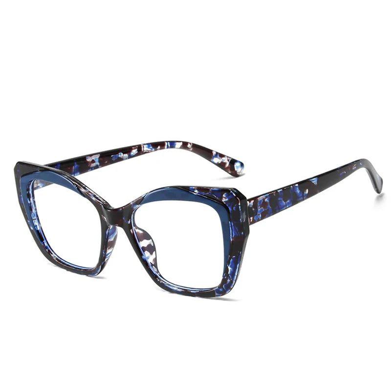 Colorful Leopard Cat Eye TR90 Glasses with Anti-Blue Light Protection - Lucid Fantasy 