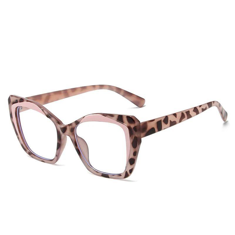 Colorful Leopard Cat Eye TR90 Glasses with Anti-Blue Light Protection - Lucid Fantasy 