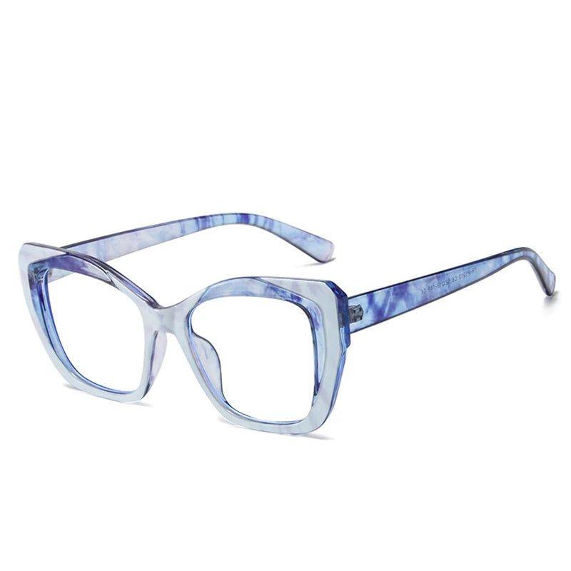 Colorful Leopard Cat Eye TR90 Glasses with Anti-Blue Light Protection - Lucid Fantasy 