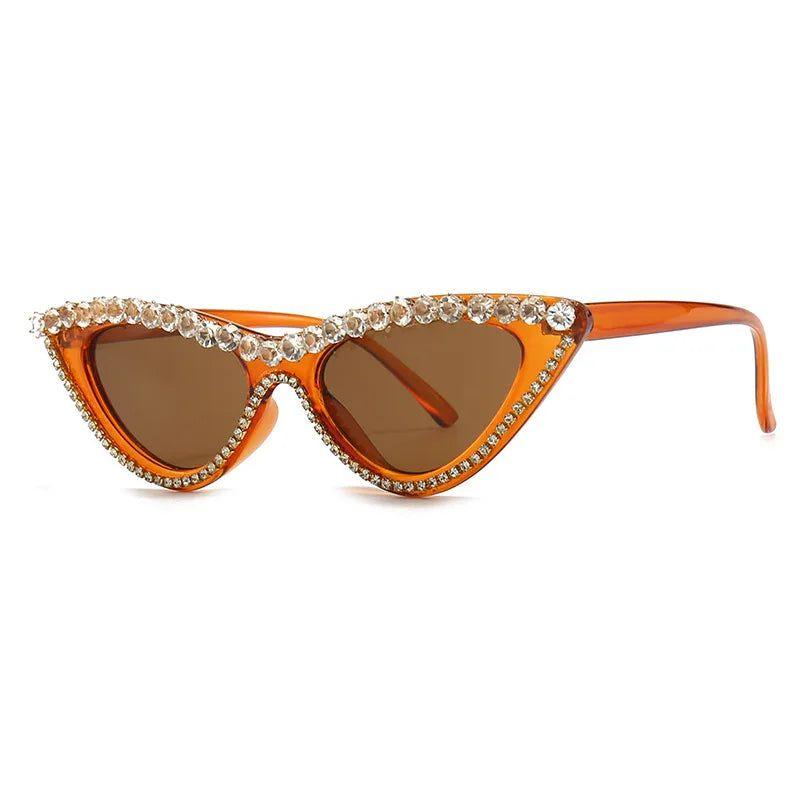 Deluxe Cat Eye Crystal Sunglasses with UV400 Protection - Lucid Fantasy 