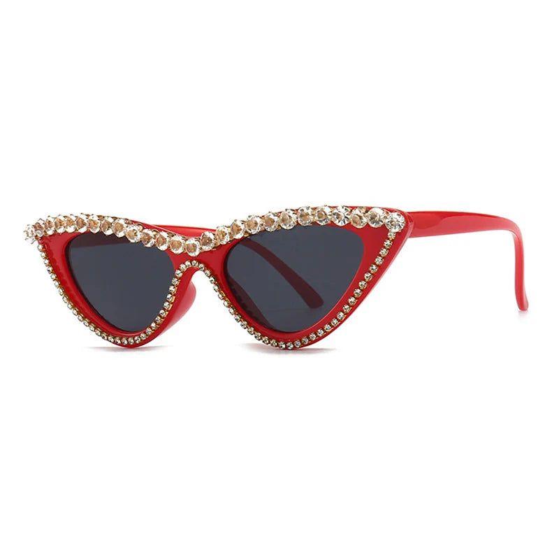 Deluxe Cat Eye Crystal Sunglasses with UV400 Protection - Lucid Fantasy 