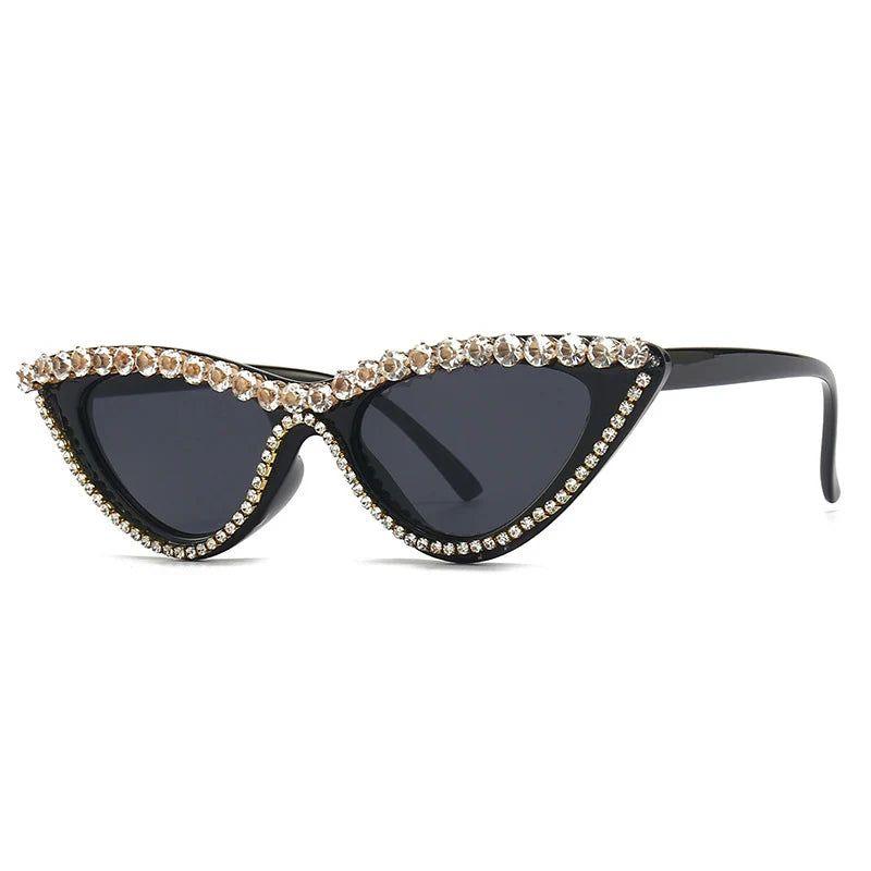 Deluxe Cat Eye Crystal Sunglasses with UV400 Protection - Lucid Fantasy 