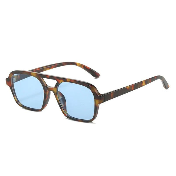 Double Bridge Square Retro Sunglasses UV400 Stylish Fashion Shades-Lucid Fantasy