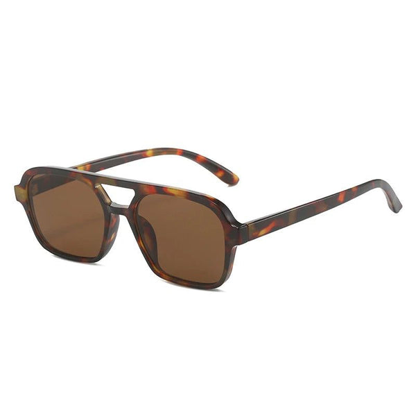 Double Bridge Square Retro Sunglasses UV400 Stylish Fashion Shades-Lucid Fantasy