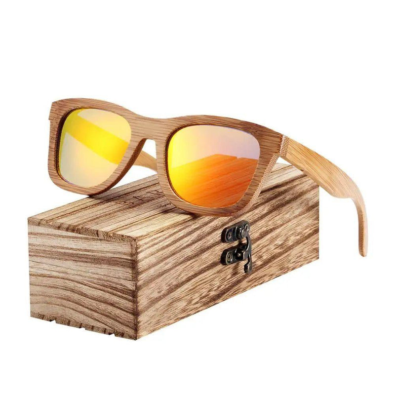 Eco-Friendly Bamboo Polarized Sunglasses for Men - Retro Beach Style Shades - Lucid Fantasy 