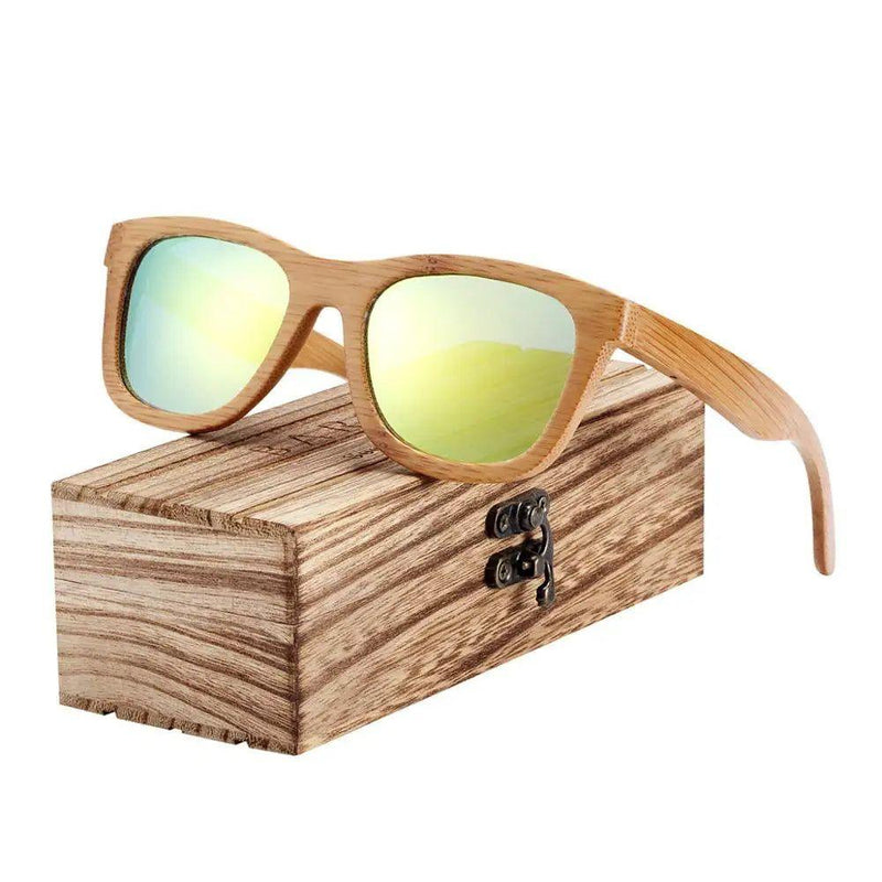 Eco-Friendly Bamboo Polarized Sunglasses for Men - Retro Beach Style Shades - Lucid Fantasy 