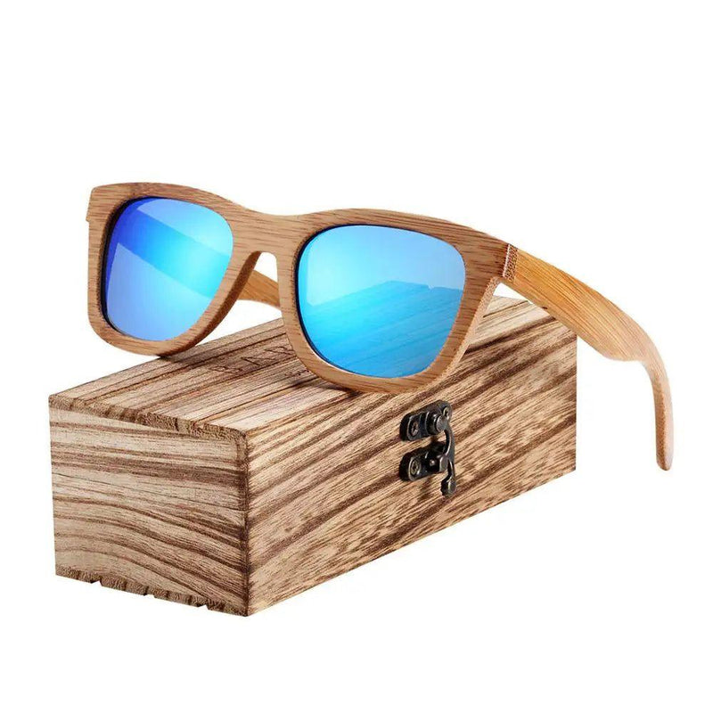 Eco-Friendly Bamboo Polarized Sunglasses for Men - Retro Beach Style Shades - Lucid Fantasy 