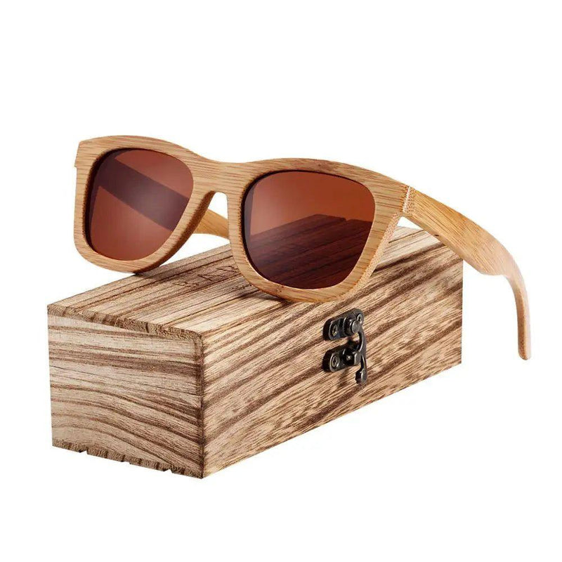 Eco-Friendly Bamboo Polarized Sunglasses for Men - Retro Beach Style Shades - Lucid Fantasy 