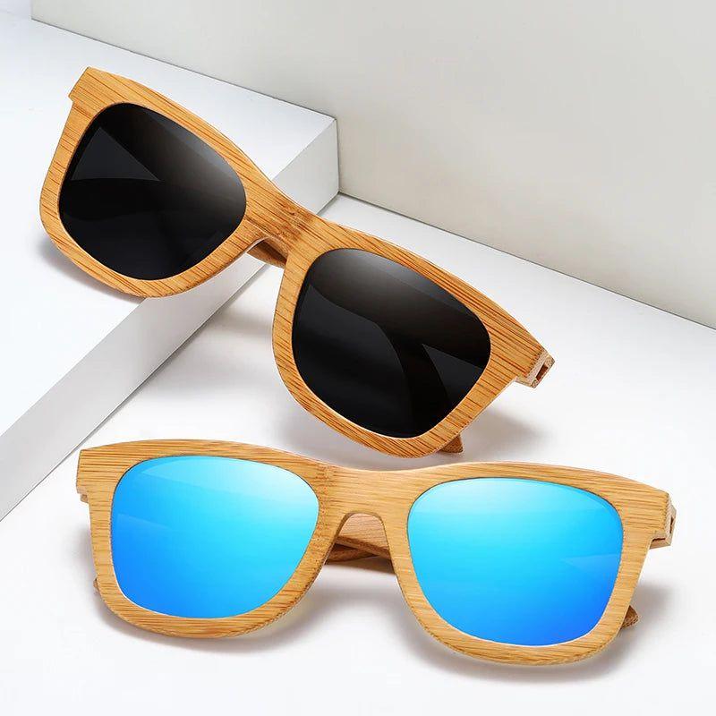 Eco-Friendly Bamboo Polarized Sunglasses for Men - Retro Beach Style Shades - Lucid Fantasy 