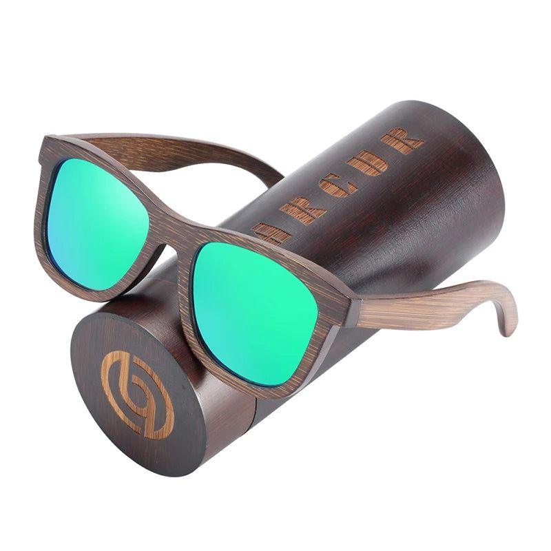 Eco-Friendly Bamboo Polarized Sunglasses for Men - Stylish Natural Wood Design - Lucid Fantasy 