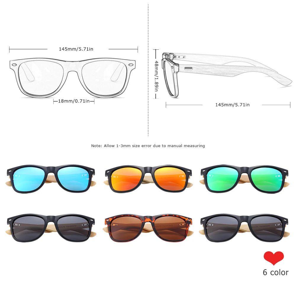 Eco-Friendly Bamboo Polarized Sunglasses for Men - Stylish UV Protection Eyewear - Lucid Fantasy 