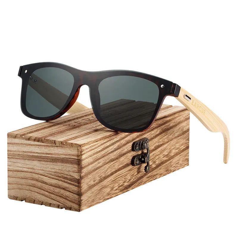 Eco-Friendly Bamboo Rimless Sunglasses for Men with UV400 Protection - Lucid Fantasy 