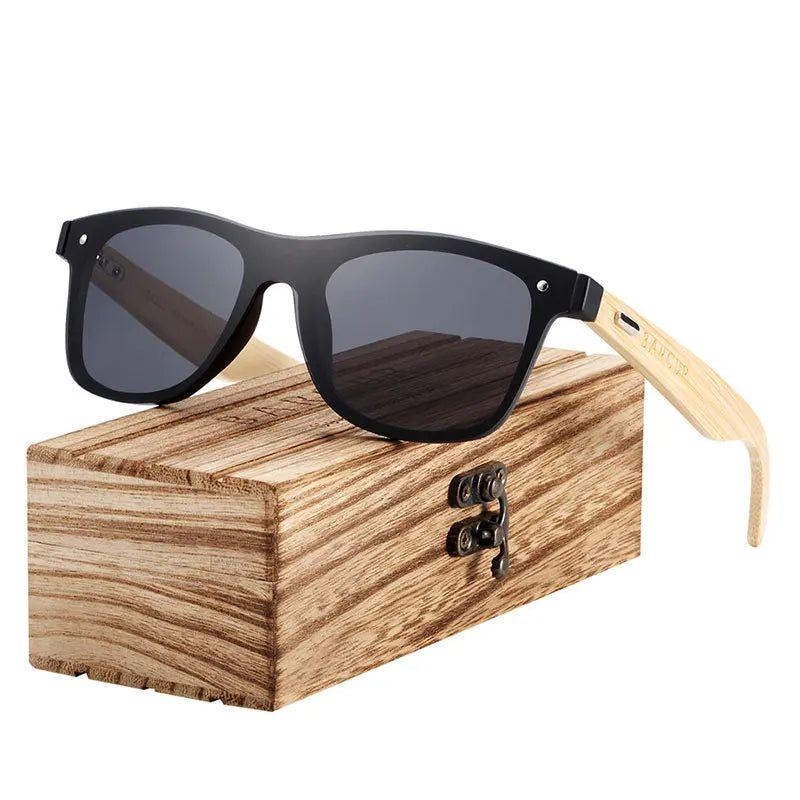 Eco-Friendly Bamboo Rimless Sunglasses for Men with UV400 Protection - Lucid Fantasy 