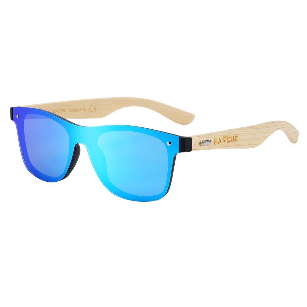 Eco-Friendly Bamboo Rimless Sunglasses for Men with UV400 Protection - Lucid Fantasy 