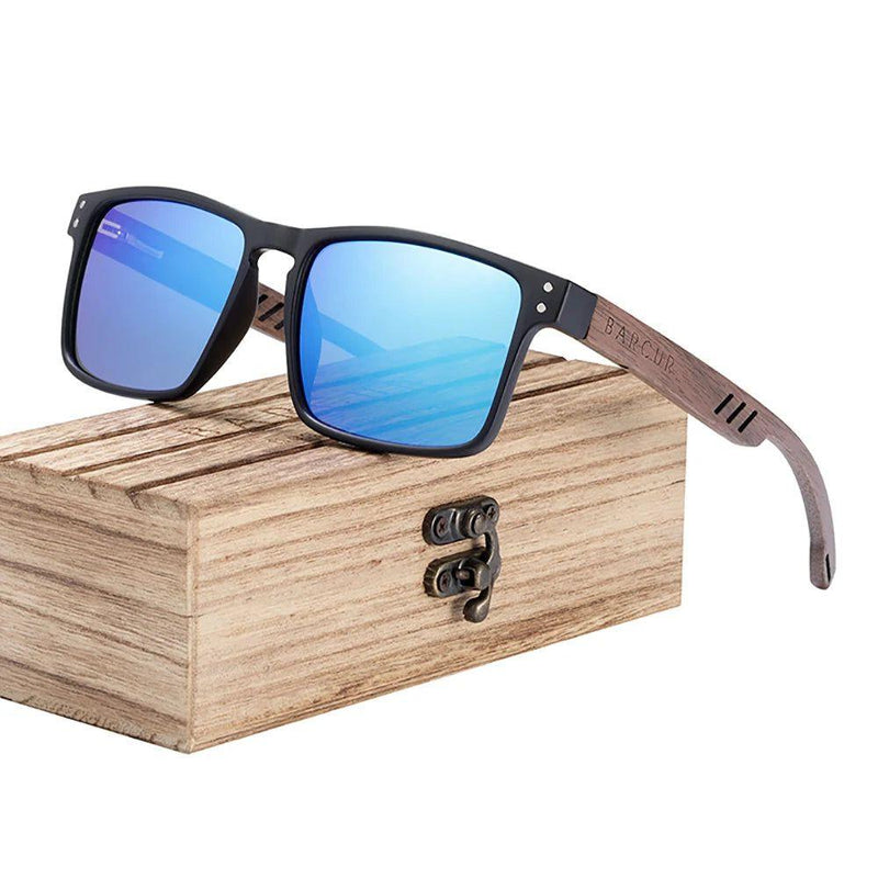 Eco-Friendly Polarized Walnut Wood Sunglasses for Men with UV400 Protection - Lucid Fantasy 