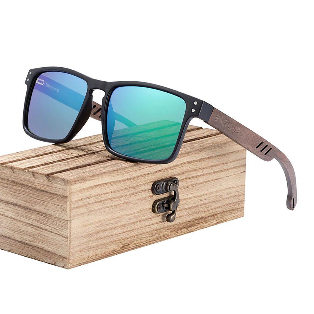 Eco-Friendly Polarized Walnut Wood Sunglasses for Men with UV400 Protection - Lucid Fantasy 