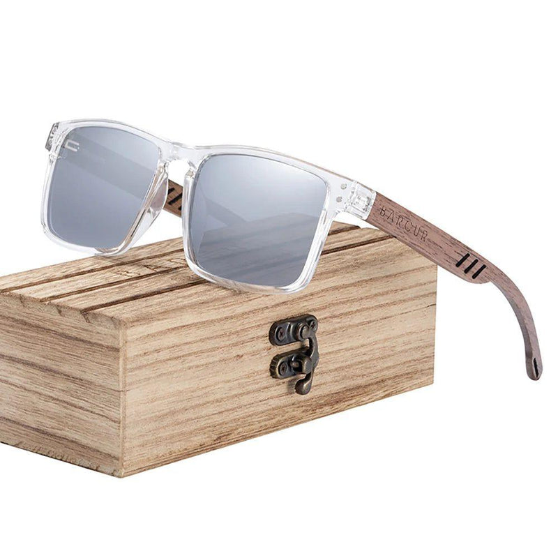 Eco-Friendly Polarized Walnut Wood Sunglasses for Men with UV400 Protection - Lucid Fantasy 